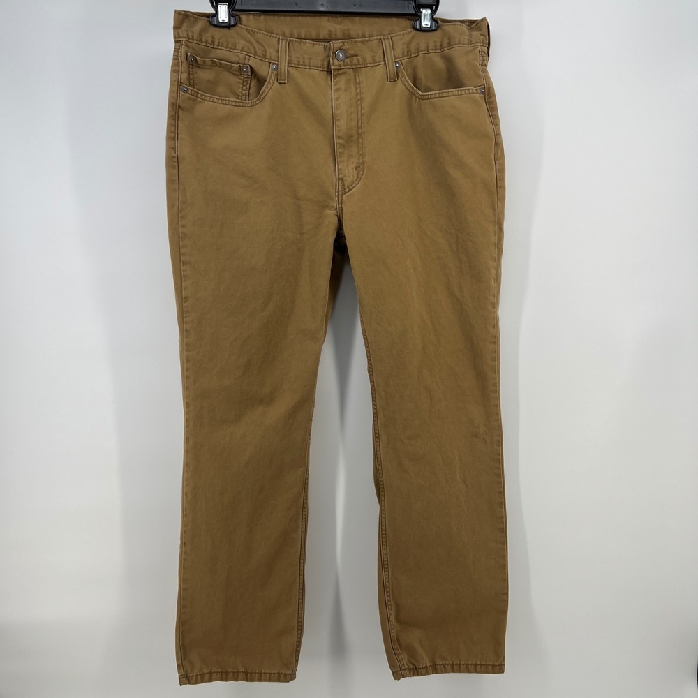 Levis 514 Straight Fit Pants Mens 38x30 Tobacco Brown Cotton Twill 5-Pocket‎